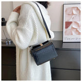 Vintage Plaid Crossbody Bag Women PU Leather Handbag Flap Small Purse