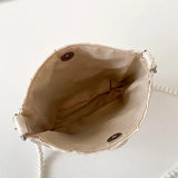 Pearls Chains Shoulder Bag Women Crossbody Purse Lady Messenger Handbag