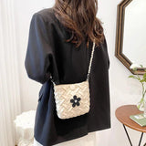 Pearls Chains Shoulder Bag Women Crossbody Purse Lady Messenger Handbag