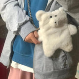 Cartoon Bear Plush Shoulder Bag Handbag