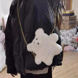 Cartoon Bear Plush Shoulder Bag Handbag