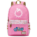 Anime 7 Deadly Sins Zip Backpack Student Schoolbag Cartoon Packsack