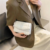 Retro Plaid Small Square Bag Chain Handbag
