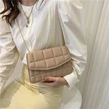 Retro Plaid Small Square Bag Chain Handbag