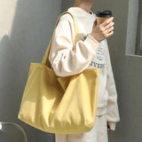 Japanese-style Artistic Canvas Bag in Casual Sen Solid Handbag