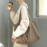 Japanese-style Artistic Canvas Bag in Casual Sen Solid Handbag