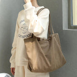 Japanese-style Artistic Canvas Bag in Casual Sen Solid Handbag