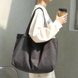 Japanese-style Artistic Canvas Bag in Casual Sen Solid Handbag
