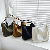 Large Capacity Canvas Shoulder Bag Double-sided Handbag
