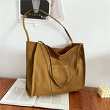 Large Capacity Canvas Shoulder Bag Double-sided Handbag