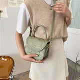 Spring Retro Shoulder Handbag Casual Indentation Messenger Bag