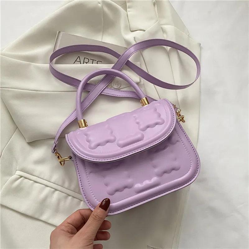 Spring Retro Shoulder Handbag Casual Indentation Messenger Bag