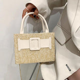 Summer Western Style Handbag Straw Crossbody Bags for Women Tote Bag