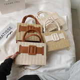 Summer Western Style Handbag Straw Crossbody Bags for Women Tote Bag