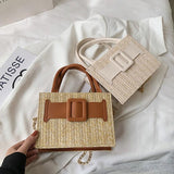 Summer Western Style Handbag Straw Crossbody Bags for Women Tote Bag