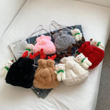 Christmas Elk Horn Plush Shoulder Bag