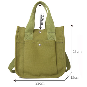 Casual Canvas Tote Bag Large Capacity Shoulder Handbag