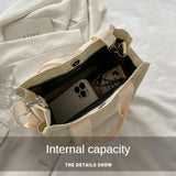 Casual Canvas Tote Bag Large Capacity Shoulder Handbag