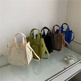 Casual Canvas Tote Bag Large Capacity Shoulder Handbag