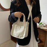 Casual Canvas Tote Bag Large Capacity Shoulder Handbag