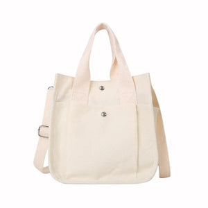 Casual Canvas Tote Bag Large Capacity Shoulder Handbag