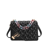 Spring Arrival Small Square Diamond Plaid Chain Handbag for Women