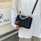 Spring Arrival Small Square Diamond Plaid Chain Handbag for Women