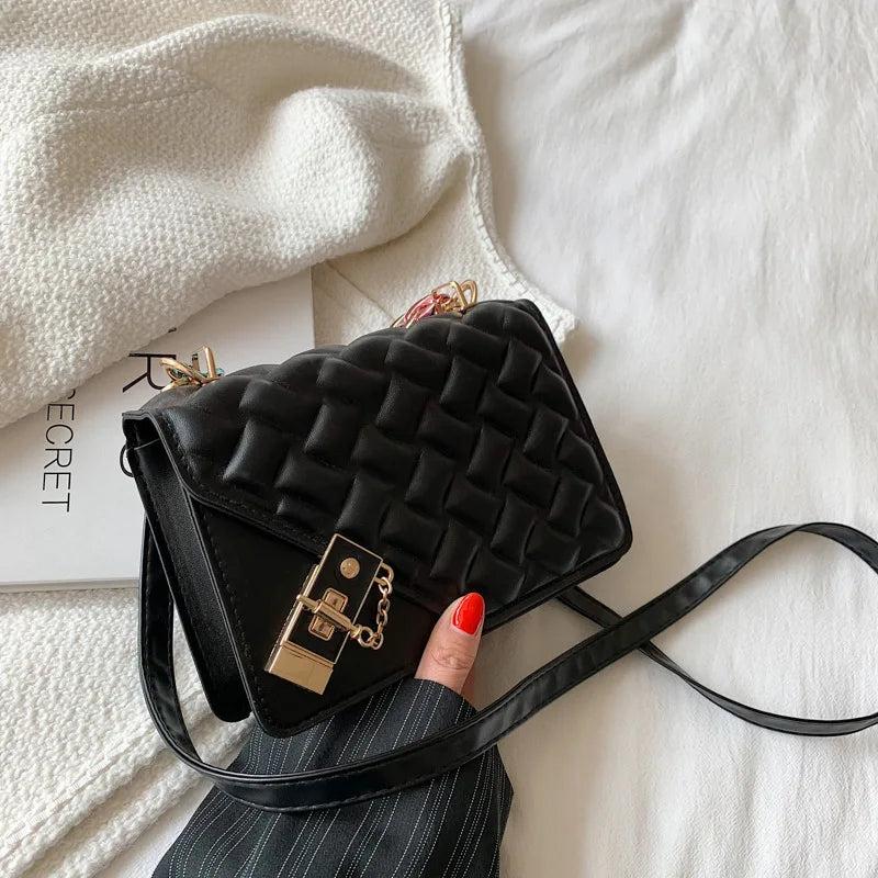 Spring Arrival Small Square Diamond Plaid Chain Handbag for Women