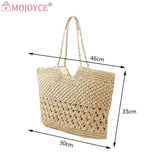 Summer Ladies Woven Tote Underarm Bag for Travel