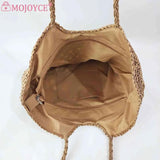 Summer Ladies Woven Tote Underarm Bag for Travel