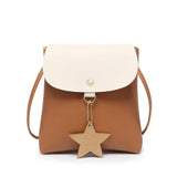 Solid PU Leather Shoulder Bag - Casual Mini Messenger Handbag
