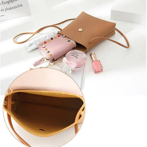 Women's One Shoulder Messenger Bag - Young Ladies Mobile Phone Bag