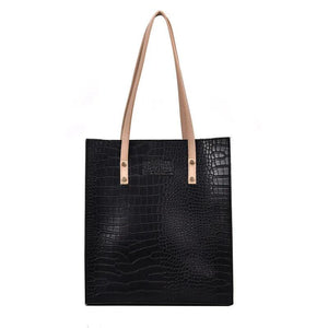 Retro Crocodile Pattern Shoulder Tote Bag