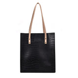 Retro Crocodile Pattern Shoulder Tote Bag