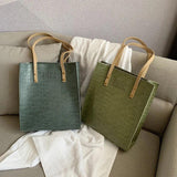 Retro Crocodile Pattern Shoulder Tote Bag