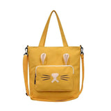 Japanese School Class Book Girls Canvas Tote Bag