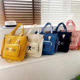 Japanese School Class Book Girls Canvas Tote Bag