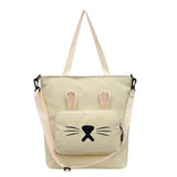 Japanese School Class Book Girls Canvas Tote Bag