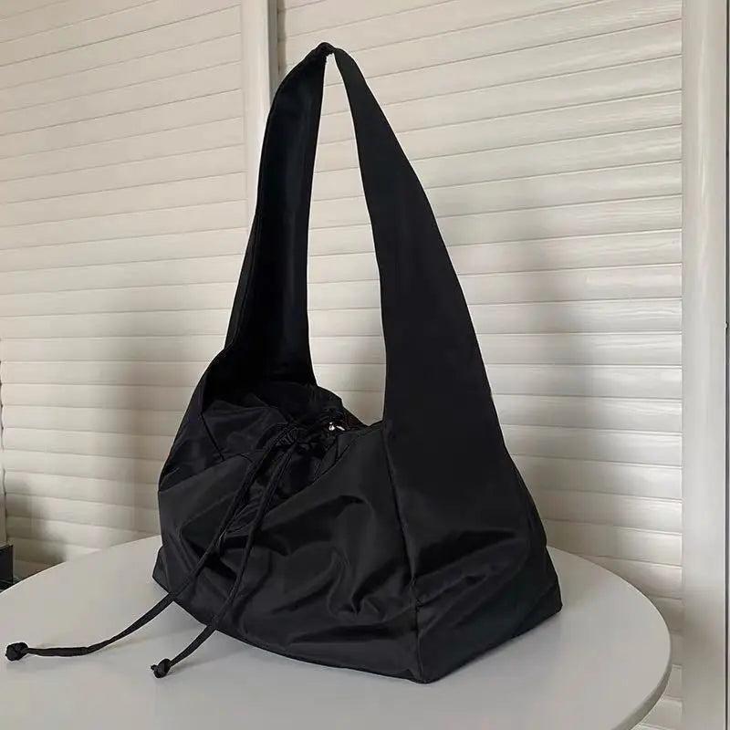 Nylon Shoulder Bucket Bag Purse Tote