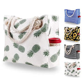 Striped Large Capacity Waterproof Women Beach Handbag