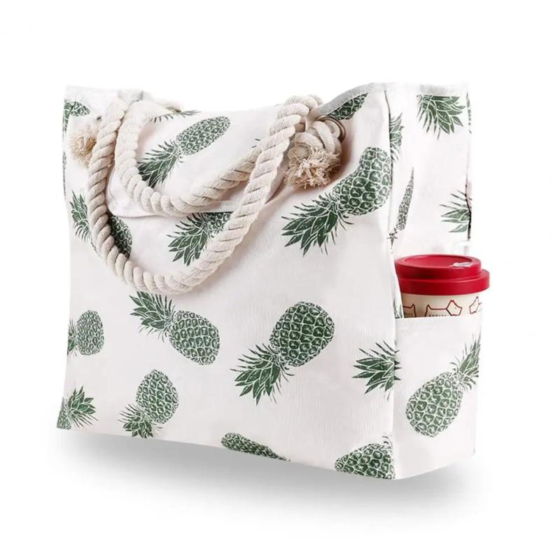 Striped Large Capacity Waterproof Women Beach Handbag