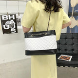 Diamond Pattern Chain Bag Women's Large Capacity Shoulder Handbag
