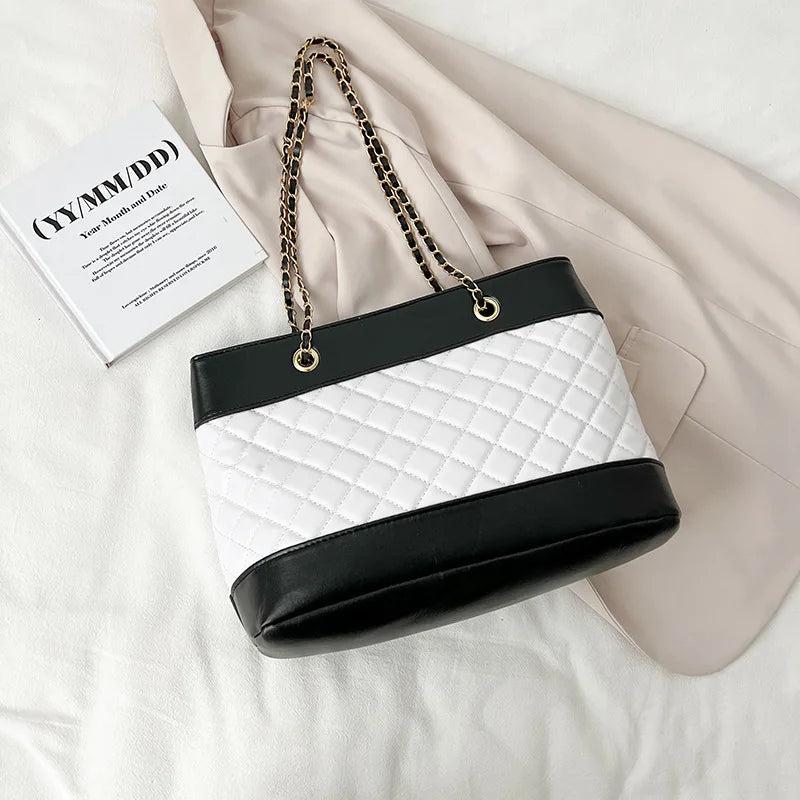 Diamond Pattern Chain Bag Women's Large Capacity Shoulder Handbag