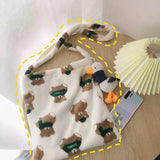 Fluffy Fur Bear Handbag Soft Plush Shoulder Tote Bag for Women