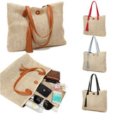 Women Summer Straw Rattan Shoulder HandBag Fluffy Cross Body Tassel Bag
