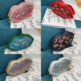 Hot Girl Lips Leather Crossbody Bag Purse Messenger Bag
