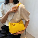 Retro Solid Ladies Handbags Girls Small Shoulder Bags