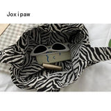 Vintage Print Canvas Shoulder Bag Large Capacity Tote Bag Women Casual Handbag