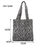 Vintage Print Canvas Shoulder Bag Large Capacity Tote Bag Women Casual Handbag