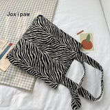 Vintage Print Canvas Shoulder Bag Large Capacity Tote Bag Women Casual Handbag
